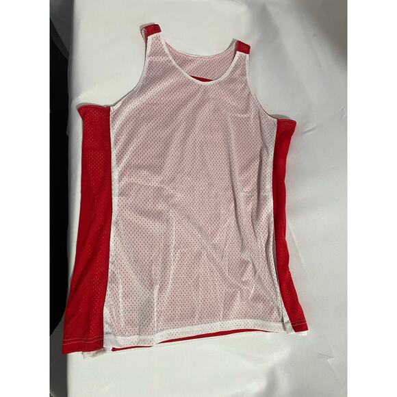 NIKE Team Reversible Tank Top Jersey Size Large Red White Vintage 90s Men's - Picture 8 of 9